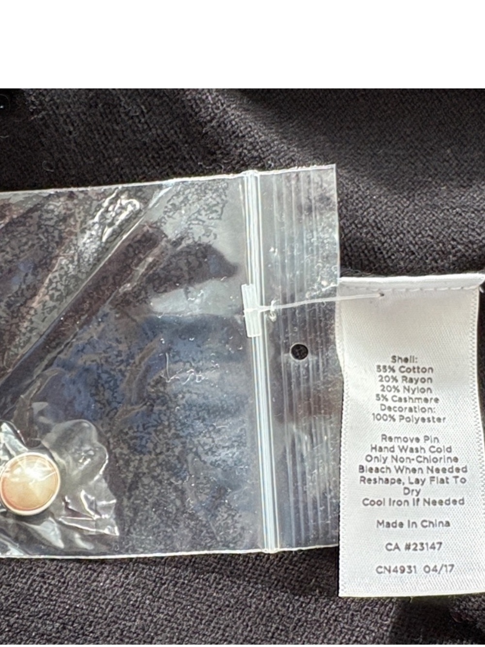 Talbots Classic Cashmere Blend Black Cardigan, Size M, NWT - Picture 7 of 11